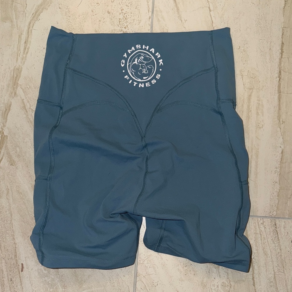 Gymshark blue High-Rise Bike Shorts